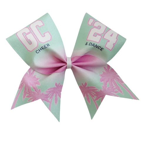 Lime Green Velvet Cheer Bow