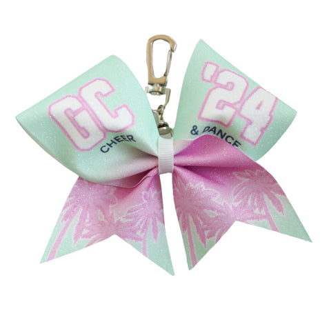 Lime Green Velvet Cheer Bow