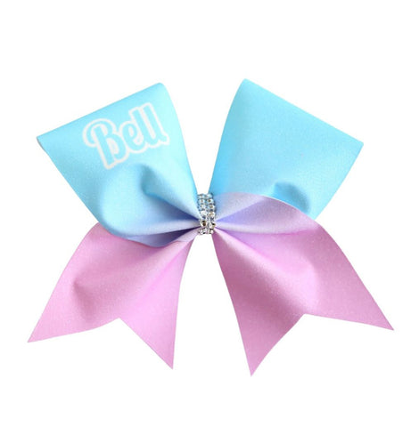 Caitlin Pink Leopard Customised Glitter Sublimated Ombre Cheer Bow