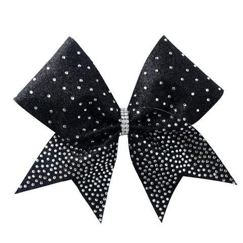 Coral 4inch Tailless Rhinestone Glitter Bow