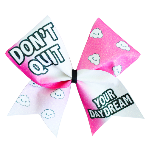 Don't Quit Your Daydream Glitter Cheer Bow