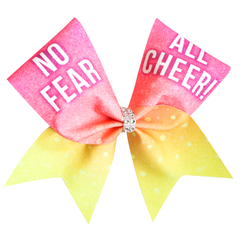 No Fear All Cheer! Glitter Cheer Bow