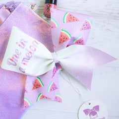 One In a Melon Glitter Cheer Bow