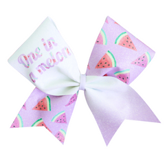 One In a Melon Glitter Cheer Bow