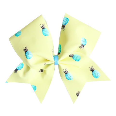 Black Pineapples Cheer Bow