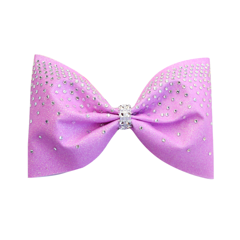 Madi Purple/Aqua Ombre Customised Glitter Cheer Bow