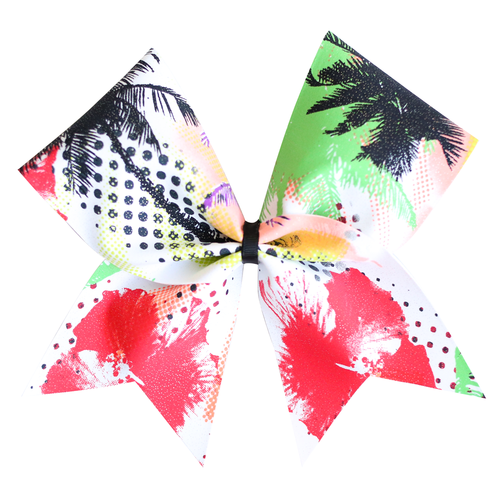 Summer Palm Cheer Bow