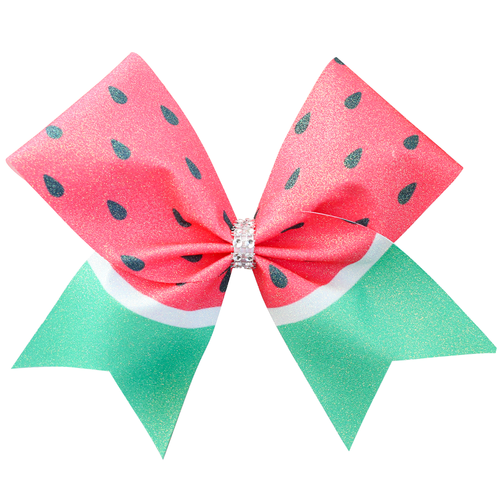 Watermelon Glitter Cheer Bow