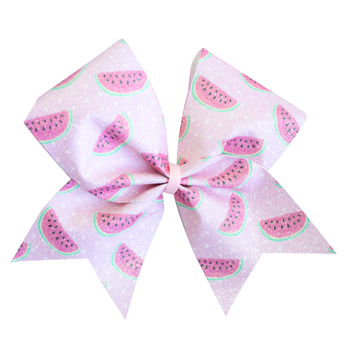 Pink Watermelons Glitter Cheer Bow