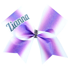Zianna Customised Name Purple/White Ombre Bow