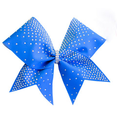 Royal Blue Rhinestone Cheer Bow