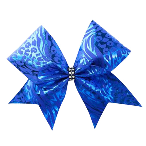 Royal Blue Tiger Cheer Bow