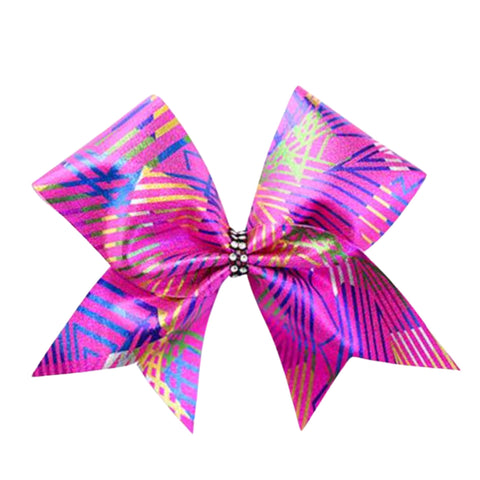 Pinky Florals Cheer Bow