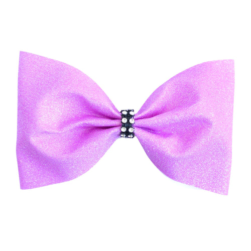 Purple Rhinestone Glitter Tailless 4inch Bow